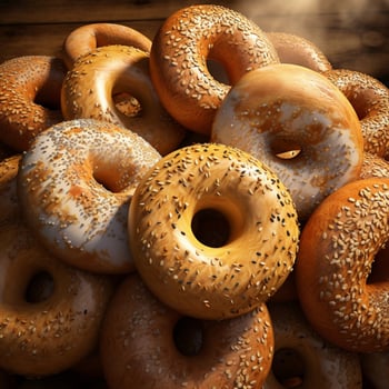 Bagels high quality 4k hdr photo