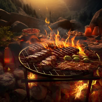 Barbecue high quality 4k hdr photo