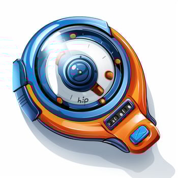 Bop It 2d cartoon illustraton on white background high qua photo