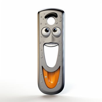 Bottle Opener 2d cartoon illustraton on white background h photo