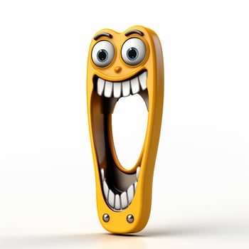 Bottle Opener 2d cartoon illustraton on white background h photo