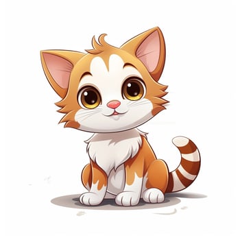 Cat 2d cartoon vector illustration on white background hig photo