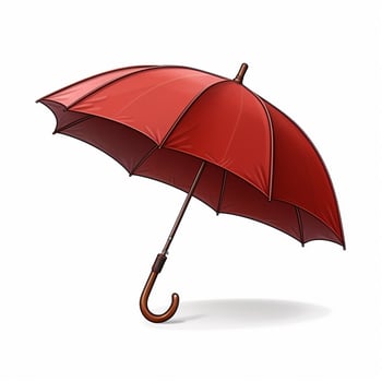Closed Umbrella 2d cartoon illustraton on white background photo