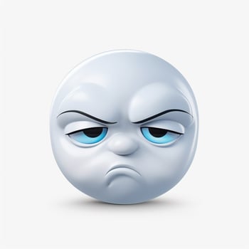 Cold Face emoji on white background high quality 4k hdr photo