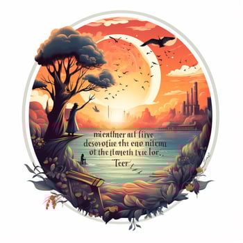 Create a sticker representing a memorable quote from liter photo