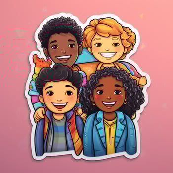 Create a sticker that celebrates diversity and inclusivity photo
