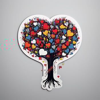 Create a sticker representing a thought-provoking message photo