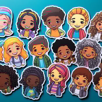 Create a sticker that celebrates diversity and inclusivity photo