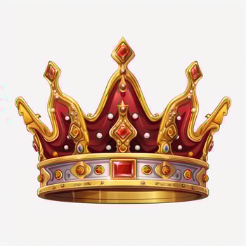 Crown 2d cartoon illustraton on white background high qual photo