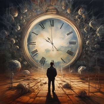 Depict the concept of time and its impact on personal grow photo