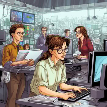 Depict the role of software developers and IT professional photo