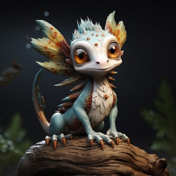 Design a 3D avatar that resembles a fantastical creature b photo