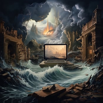 Digital malfunctions evolving into unexpected masterpieces photo