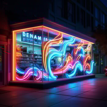 Dynamic displays of neons vibrant energy photo