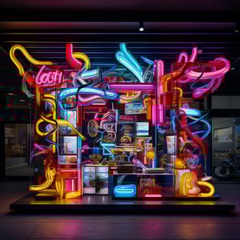 Dynamic displays of neons vibrant energy photo