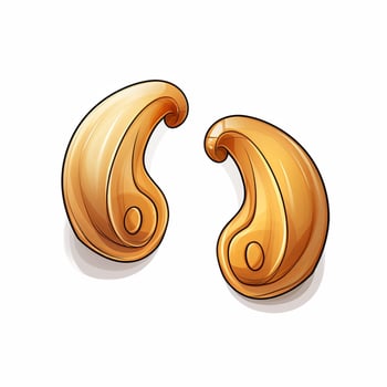 Ear 2d cartoon illustraton on white background high qualit photo