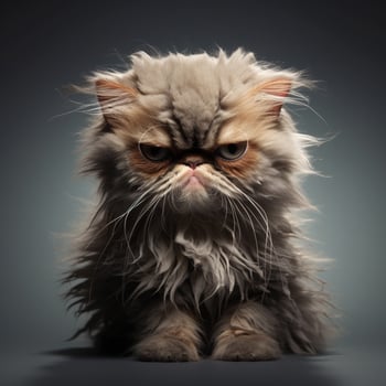 Grumpy pets expressing their discontent with adorable grum photo