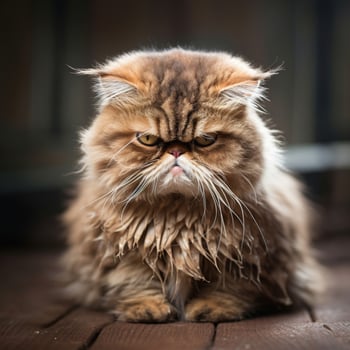 Grumpy pets expressing their discontent with adorable grum photo