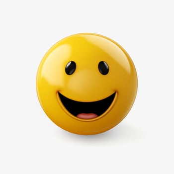 Grinning Squinting Face emoji on white background high qua photo