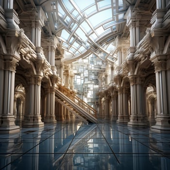 Illusory architecture high quality ultra hd 8k hdr photo