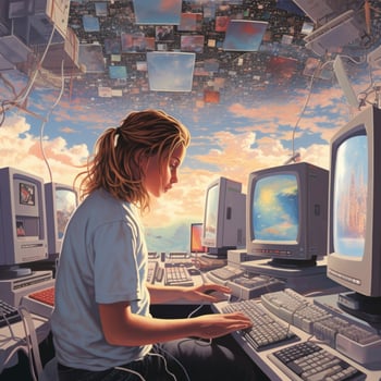 Illustrate the impact of Y2K on personal and collective pe photo