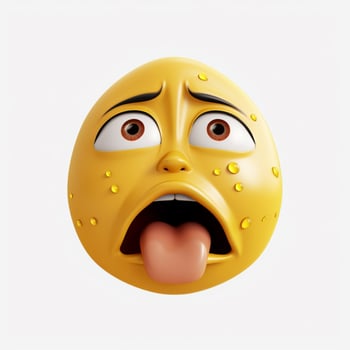 Loudly Crying Face emoji on white background high quality photo