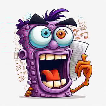 Mad Libs 2d cartoon illustraton on white background high photo