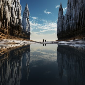 Mirrored dimensions high quality ultra hd 8k hdr photo