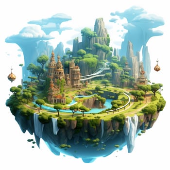 Platonia 2d cartoon illustraton on white background high q photo