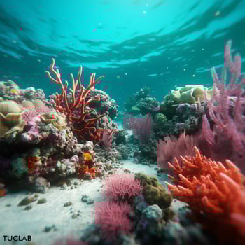 Teal vs coral high quality photo