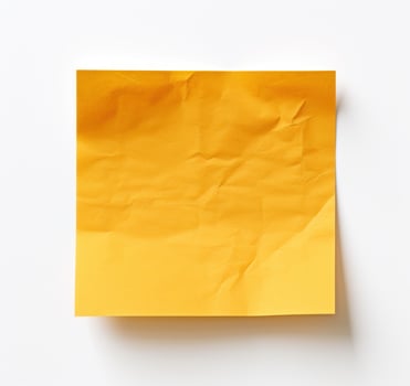 Yellow paper leaf isolated photo