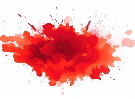Red powder splash isolated photo