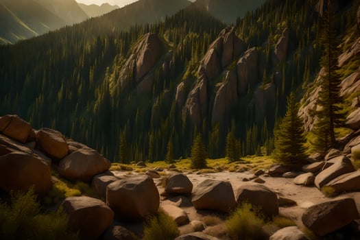 The picture is of a mountain that has different shades of brown and green.. Creative resource, photo