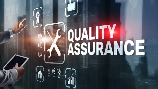 Quality Assurance ISO DIN Service Guarantee Standard Retail Concept photo
