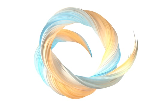 Abstract flowing gradient lines, 3d rendering. photo
