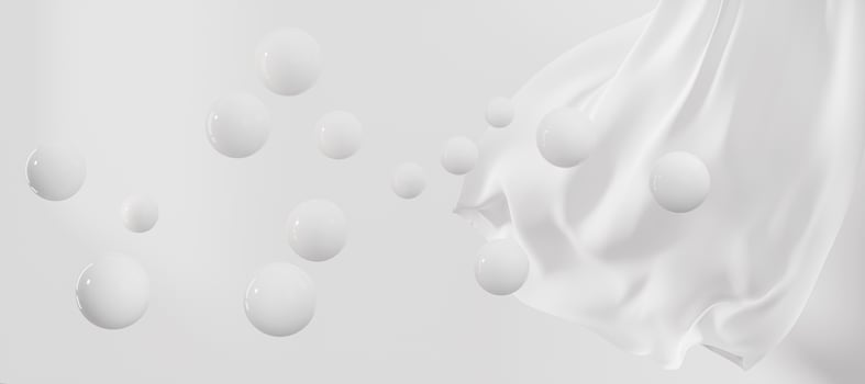 White flying clothes and balls, 3d rendering. photo