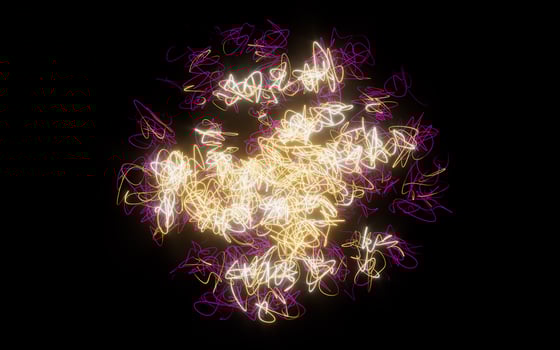 Abstract lines intertwine, 3d rendering. photo