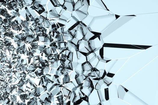 Cracked glass, abstract background, 3D rendering photo