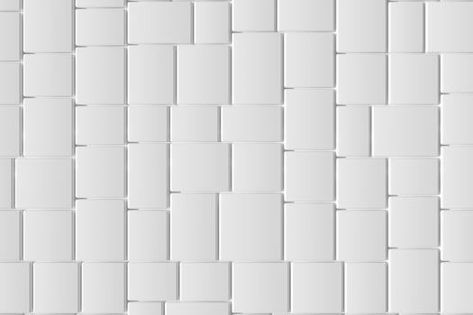 Tile white cubes with gap, 3d rendering. photo
