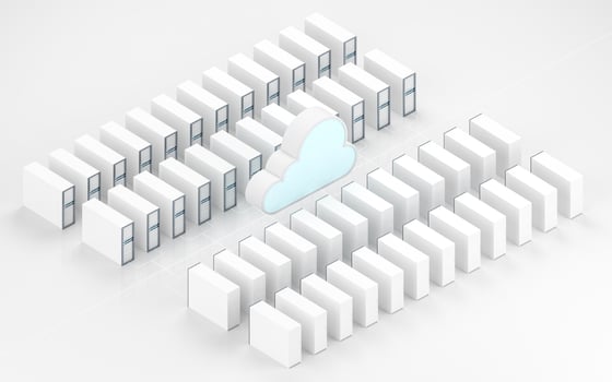 Cloud computing and information devices, 3d rendering. photo