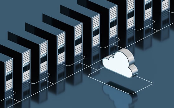 Information equipment and cloud computing, 3d rendering. photo