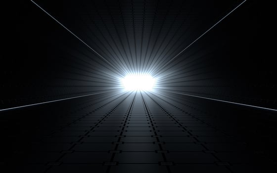 Dark tunnel background, 3d rendering. photo