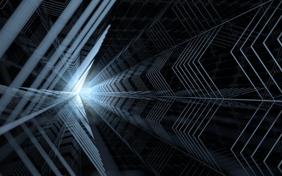 Dark tunnel background, 3d rendering. photo