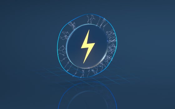 Electricity and energy, 3d rendering. photo