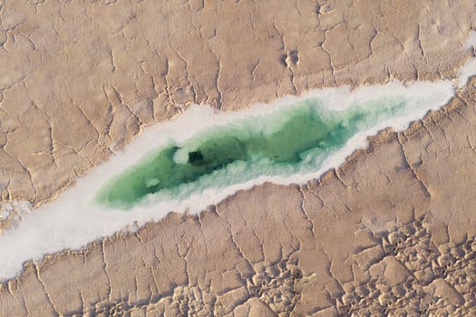 Aerial of salt lakes, natural landscape in Qinghai, China. photo