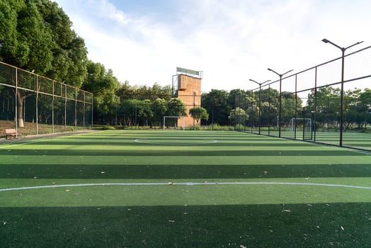 The football field in a public park. photo