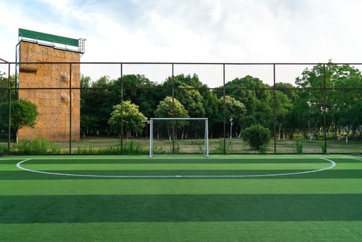 The football field in a public park. photo