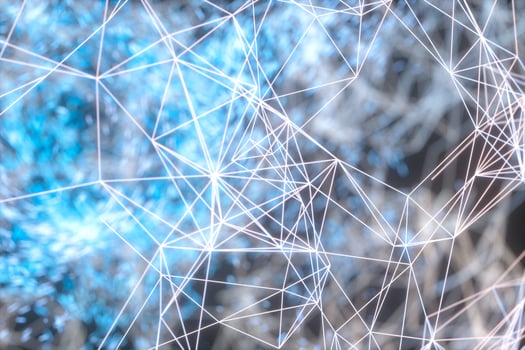 Glowing lines and creative geometries, 3d rendering. photo