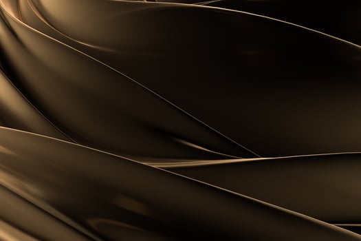 Flowing and waving golden cloth background, 3d rendering. photo