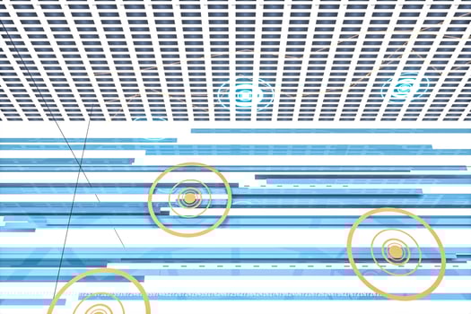 Fluorescent background, geometry of data, 3d rendering. photo